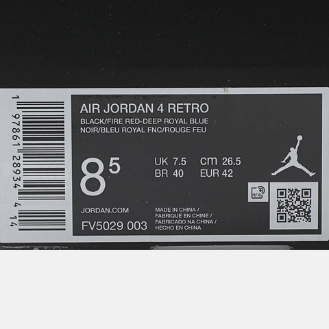 JordanJordan2025男子Air Jordan 4 Retro乔丹FV5029-003