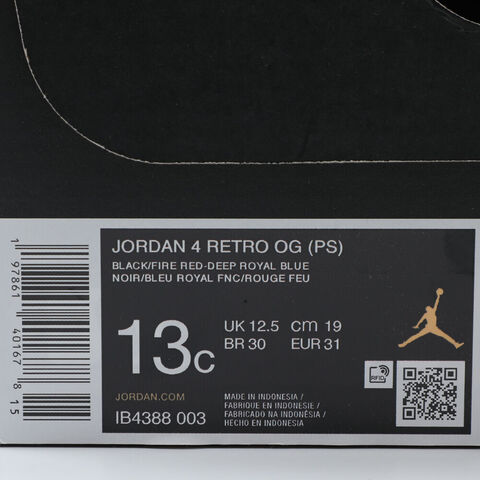 JordanJordan2025男小童JORDAN 4 RETRO OG BP乔丹IB4388-003