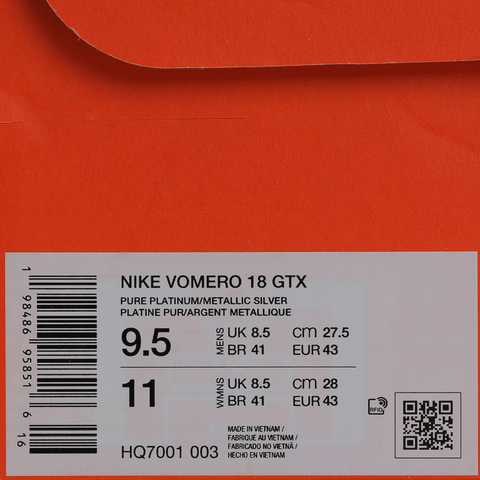 NIKE耐克2025男子NIKE VOMERO 18 GTX跑步HQ7001-003