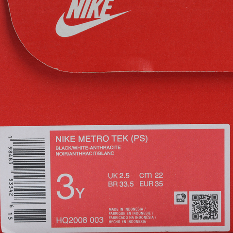 Nike KidsNike Kids2025男小童NIKE METRO TEK (PS)儿童HQ2008-003