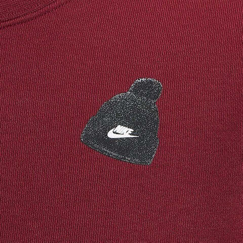 NIKE耐克2025女子AS W NSW GFX FLC CREW GCEL针织无帽卫衣IO7829-677