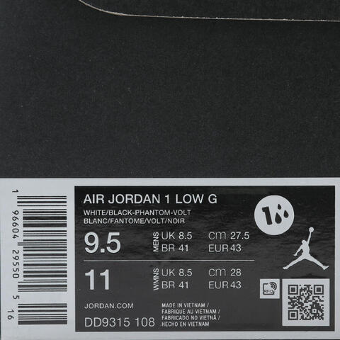 JordanJordan2025男子AIR JORDAN 1 LOW G乔丹DD9315-108