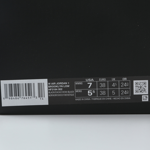 JordanJordan2025女子W AIR JORDAN 1 BROOKLYN LOW乔丹HF3184-002