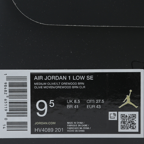 JordanJordan2025男子AIR JORDAN 1 LOW SE乔丹HV4089-201