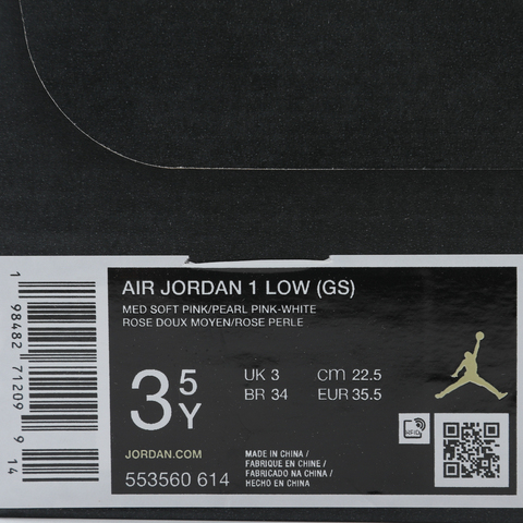 JordanJordan2025男大童AIR JORDAN 1 LOW (GS)乔丹553560-614