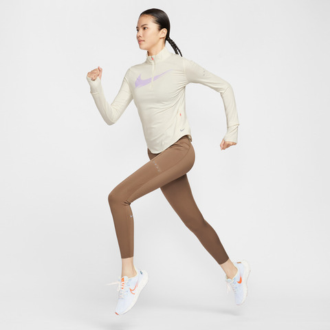 NIKE耐克2025女子AS W NK SWIFT DF UV HZ TOP针织有领长TIO0252-047