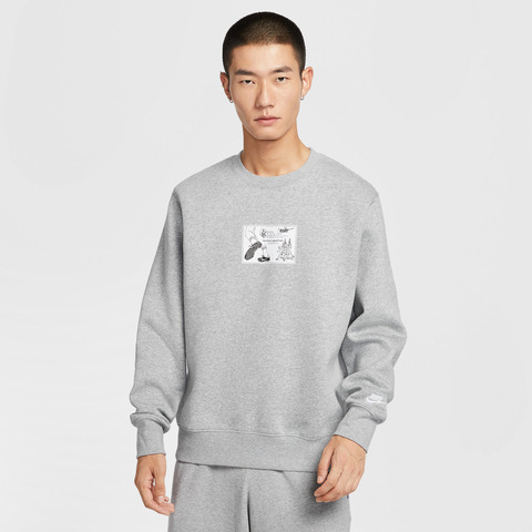 NIKE耐克2025男子AS M NK CLUB BB CRW REISSUE针织无帽卫衣HV1245-063