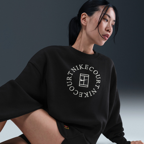 NIKE耐克2025女子AS W NKCT PHNX OOS CREW HRTGE针织无帽卫衣HJ8989-010