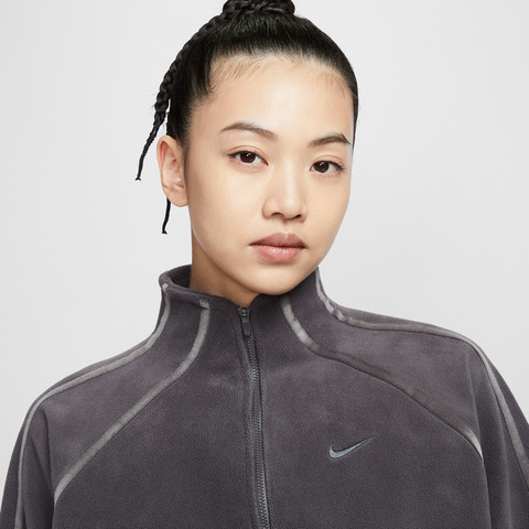 NIKE耐克2025女子AS W NK ONE TF HZ TOP POLAR人造毛绒卫衣HV3716-036