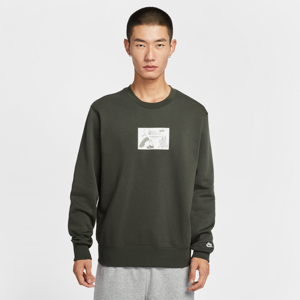 NIKE耐克2025男子AS M NK CLUB BB CRW REISSUE针织无帽卫衣HV1245-355