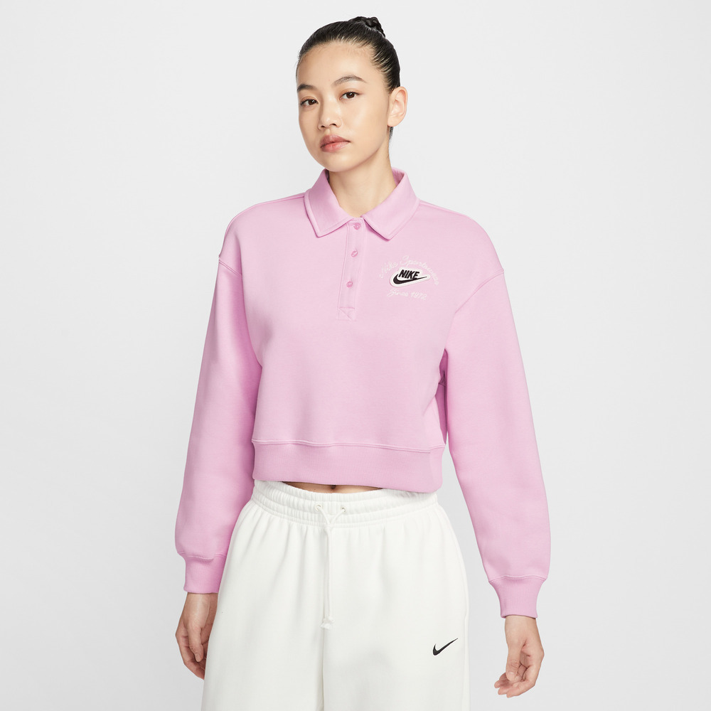 NIKE耐克2025女子AS W NSW PHNX FLC COLLARED PO针织无帽卫衣IM7487-623