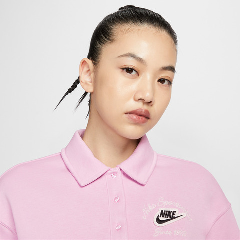 NIKE耐克2025女子AS W NSW PHNX FLC COLLARED PO针织无帽卫衣IM7487-623