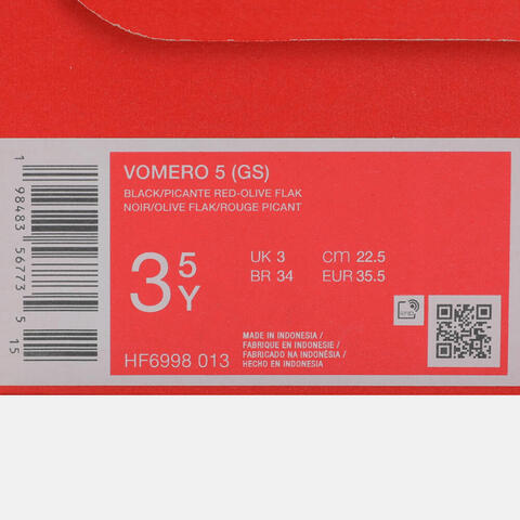 Nike KidsNike Kids2025男大童VOMERO 5 (GS)儿童HF6998-013