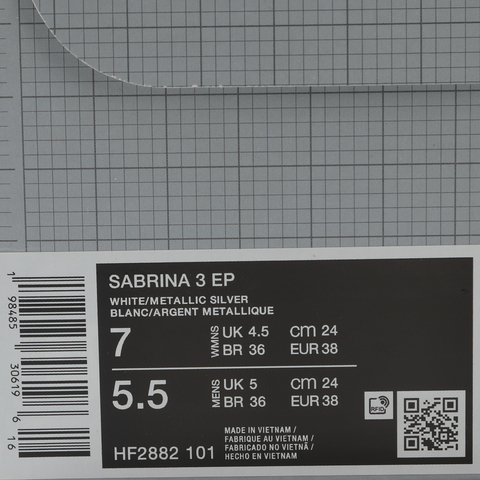 NIKE耐克2025女子SABRINA 3 EP篮球HF2882-101