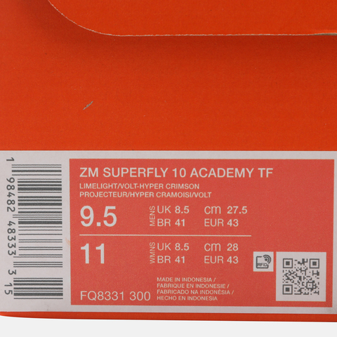 NIKE耐克2025男子ZM SUPERFLY 10 ACADEMY TF足球FQ8331-300
