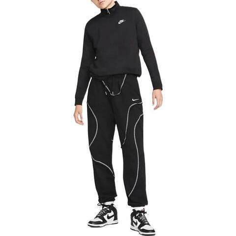 NIKE耐克2025女子AS W NSW CLUB FLC CREW STD针织无帽卫衣DQ5474-010