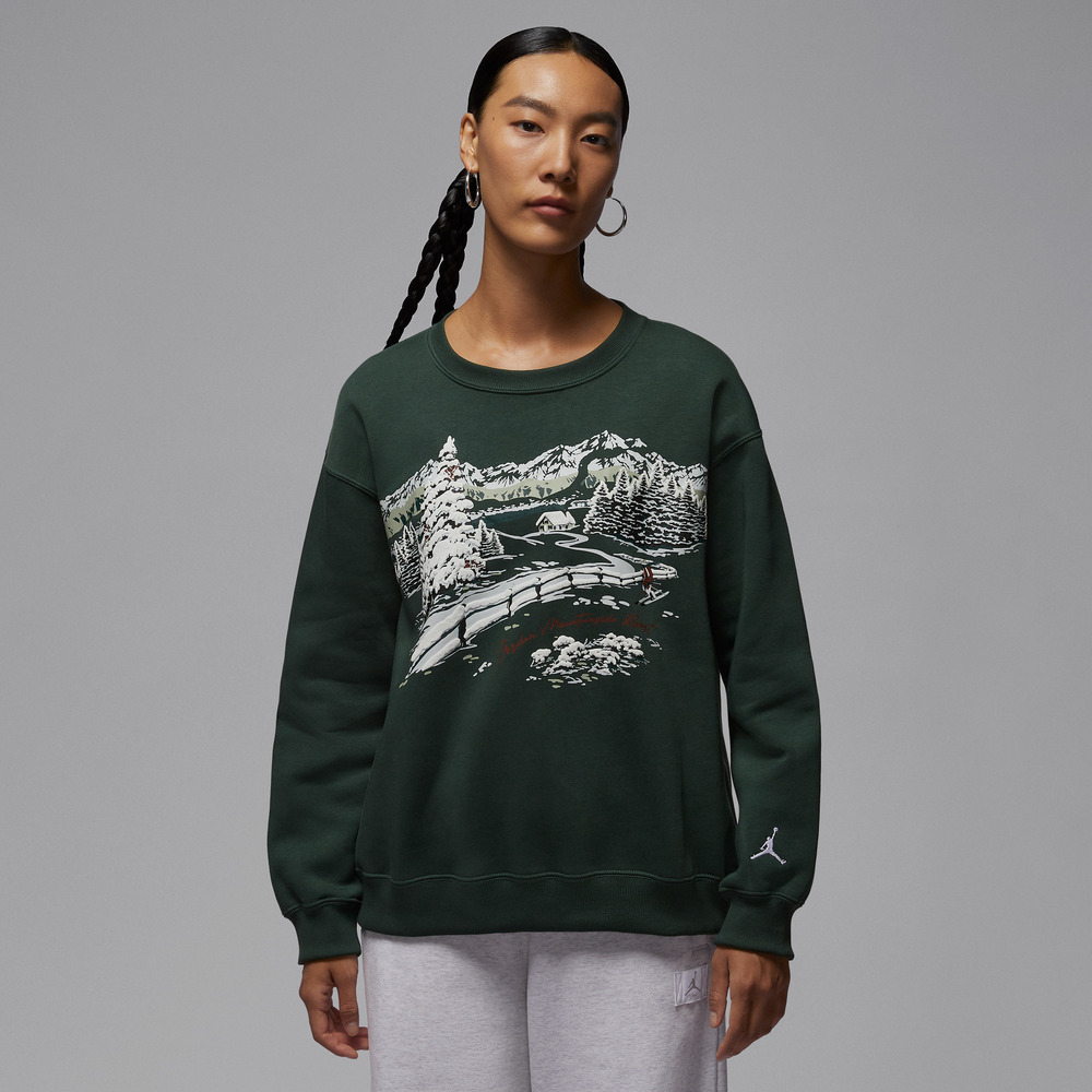 JordanJordan2025女子AS W J BRK FLC CREW GFX SKI针织无帽卫衣HV3341-316