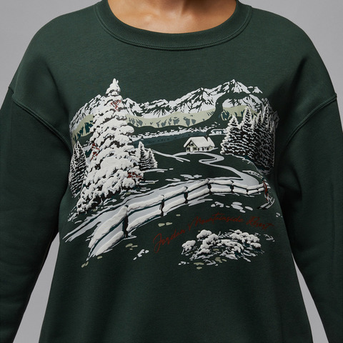 JordanJordan2025女子AS W J BRK FLC CREW GFX SKI针织无帽卫衣HV3341-316