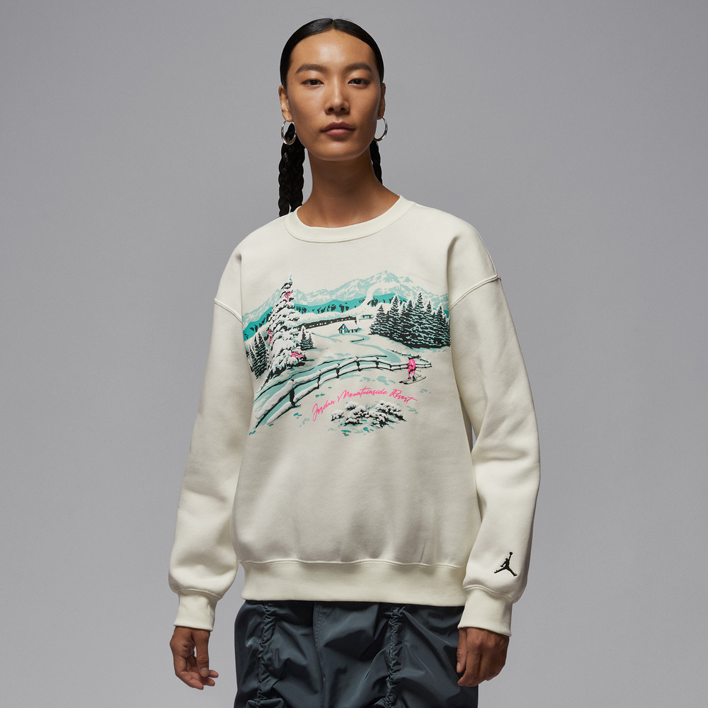 JordanJordan2025女子AS W J BRK FLC CREW GFX SKI针织无帽卫衣HV3341-133