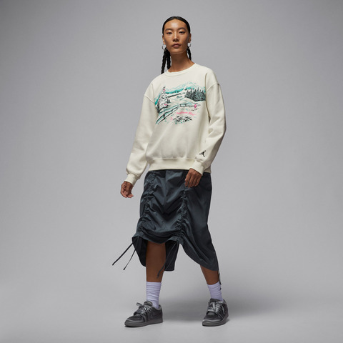 JordanJordan2025女子AS W J BRK FLC CREW GFX SKI针织无帽卫衣HV3341-133