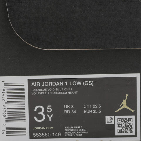 JordanJordan2025男大童AIR JORDAN 1 LOW (GS)乔丹553560-149