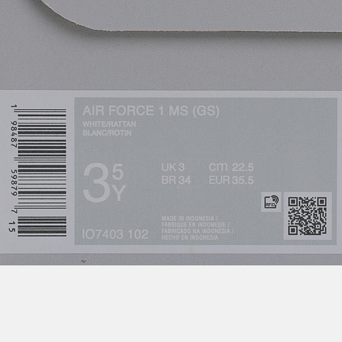 Nike KidsNike Kids2025男大童AIR FORCE 1 MS (GS)儿童IO7403-102