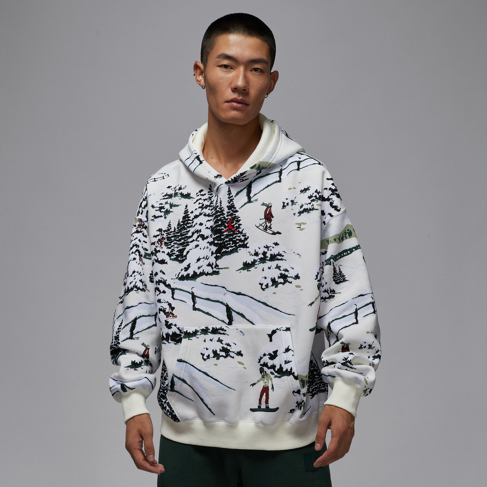 JordanJordan2025男子AS M J BRK HLDY PO HD AOP针织连帽卫衣HV1051-133