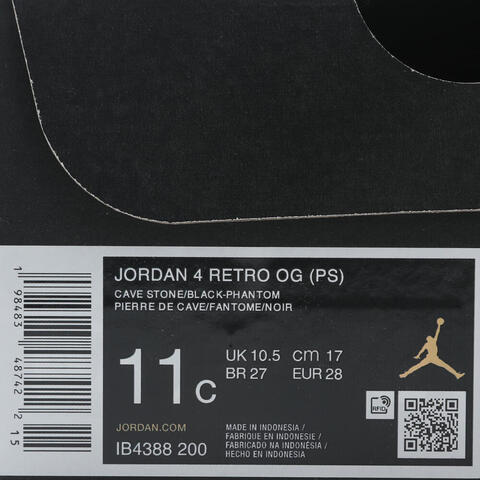 JordanJordan2025男小童Jordan 4 Retro PS乔丹IB4388-200