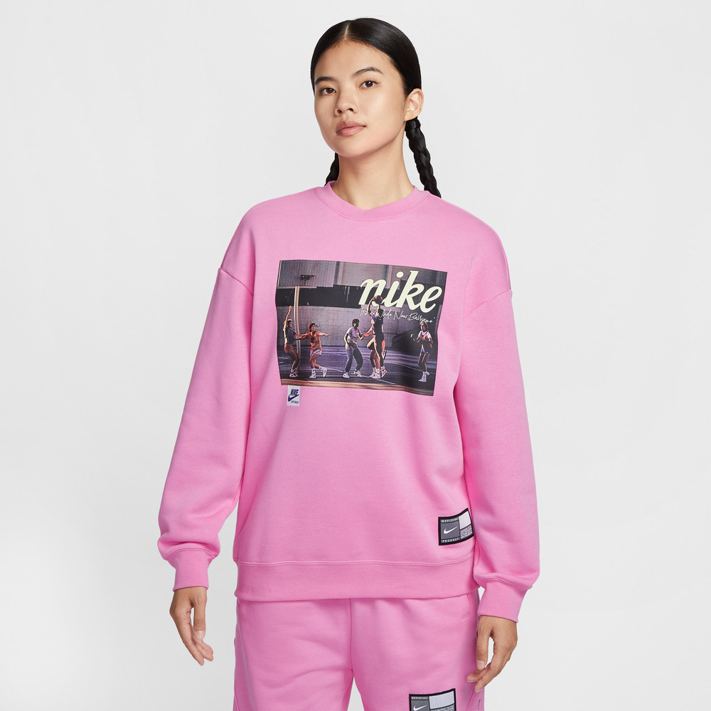 NIKE耐克2025女子AS W CLUB FLC LOOSE CREW2针织无帽卫衣IM8972-675