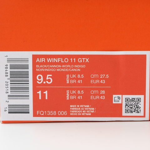NIKE耐克2025男子AIR WINFLO 11 GTX跑步FQ1358-006