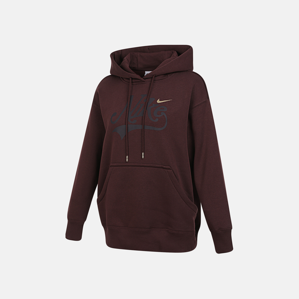 NIKE耐克2025女子AS W NSW PHNX FLC OS SHINE HDY针织连帽卫衣HV2784-652