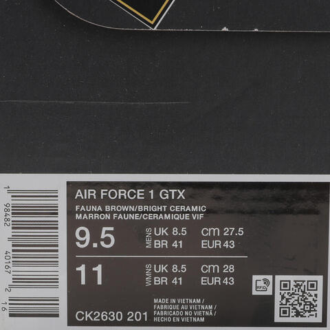 NIKE耐克2025男子AIR FORCE 1 GTX休闲CK2630-201