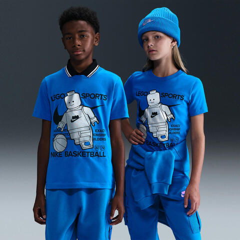 Nike KidsNike Kids2025男大童NIKE X LEGO COLLECTION T-SHIRT针织无领短THV5194-470