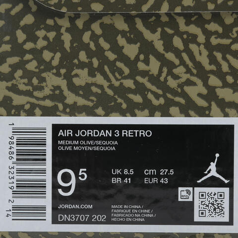 JordanJordan2025男子AIR JORDAN 3 RETRO OG RT乔丹DN3707-202
