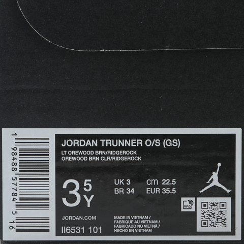 JordanJordan2025男大童JORDAN TRUNNER O/S (GS)乔丹II6531-101