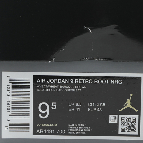 JordanJordan2025男子AIR JORDAN 9 RETRO BOOT NRG乔丹AR4491-700
