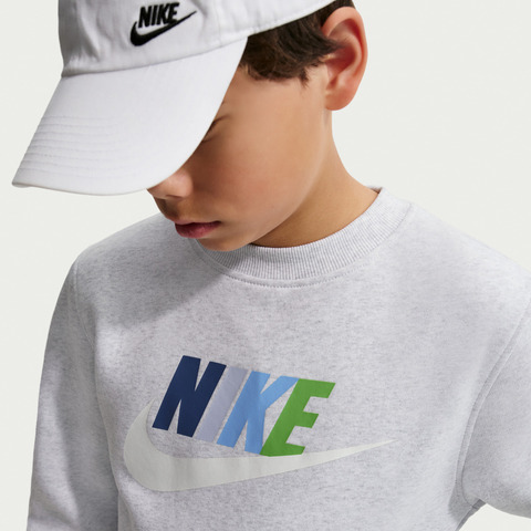 Nike KidsNike Kids2026大童K NSW CLUB FLC CREW LS HBR针织无帽卫衣FD2992-052