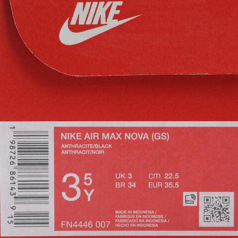 Nike KidsNike Kids2026大童NIKE AIR MAX NOVA (GS)儿童FN4446-007