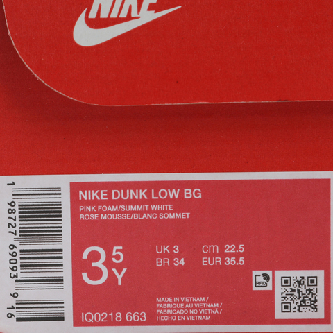 Nike KidsNike Kids2026大童NIKE DUNK LOW BG儿童IQ0218-663