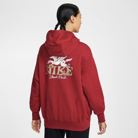 NIKE耐克2026女子AS W NSW FLC OS PO HD CNY针织连帽卫衣IQ3826-613