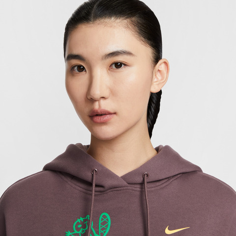 NIKE耐克2026女子AS W NSW GFX FLC OS PO HD GCEL针织连帽卫衣IQ3945-515