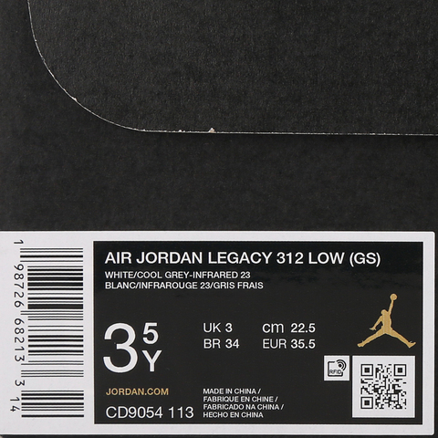 JordanJordan2026大童AIR JORDAN LEGACY 312 LOW (GS)乔丹CD9054-113