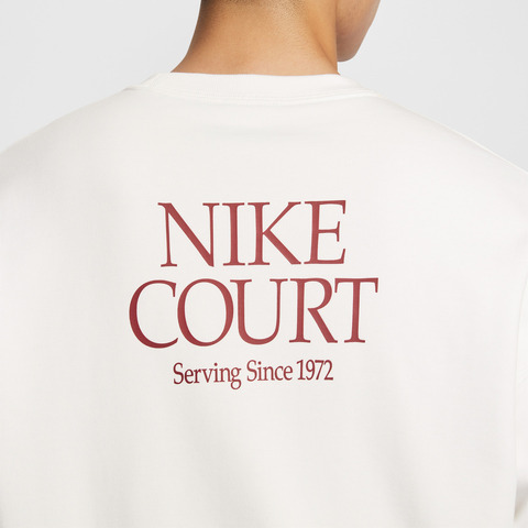 NIKE耐克2026男子AS M NK COURT FT CREW GCEL针织无帽卫衣IQ3972-100