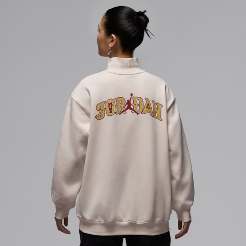 JordanJordan2026女子AS W J FLT FLC TOP CNY GCEL针织无帽卫衣IQ3965-102