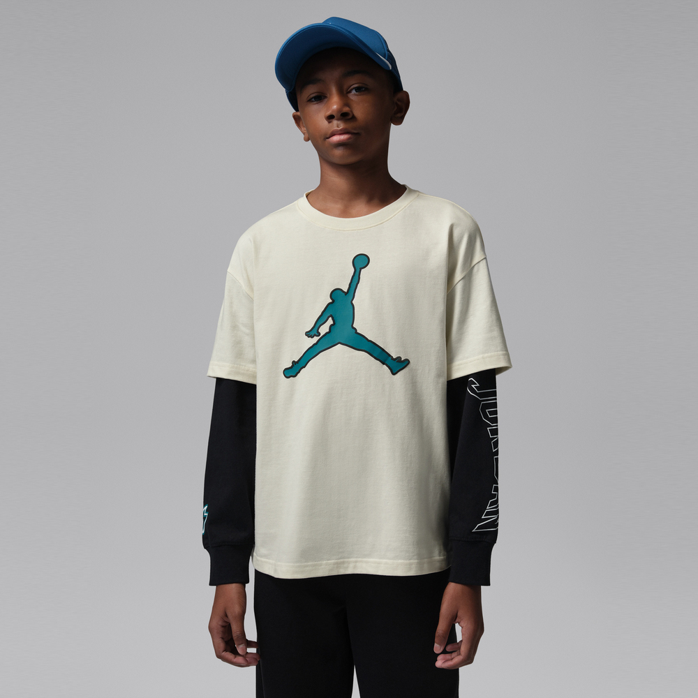 JordanJordan2026男大童长袖T恤针织无领长TJD2612044GS-001