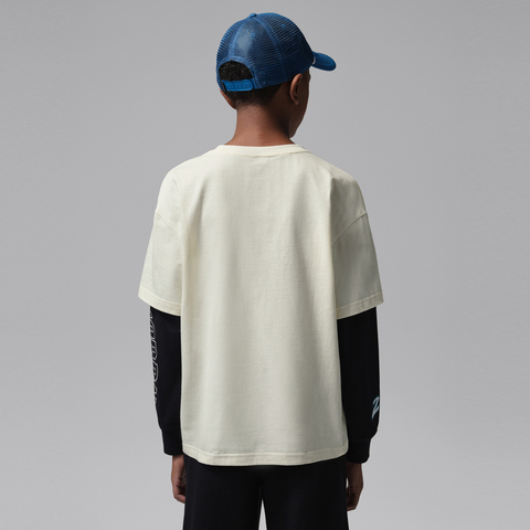 JordanJordan2026男大童长袖T恤针织无领长TJD2612044GS-001