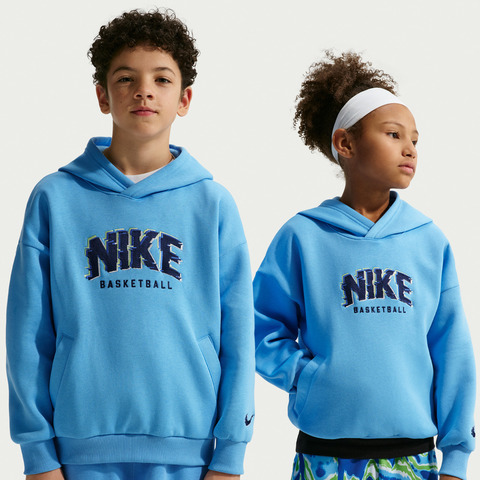 Nike KidsNike Kids2026大童K NK COB FLC PO HOODIE GLITCH针织连帽卫衣HV0508-412