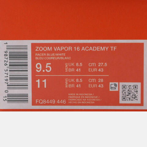 NIKE耐克2026男子ZOOM VAPOR 16 ACADEMY TF足球FQ8449-446