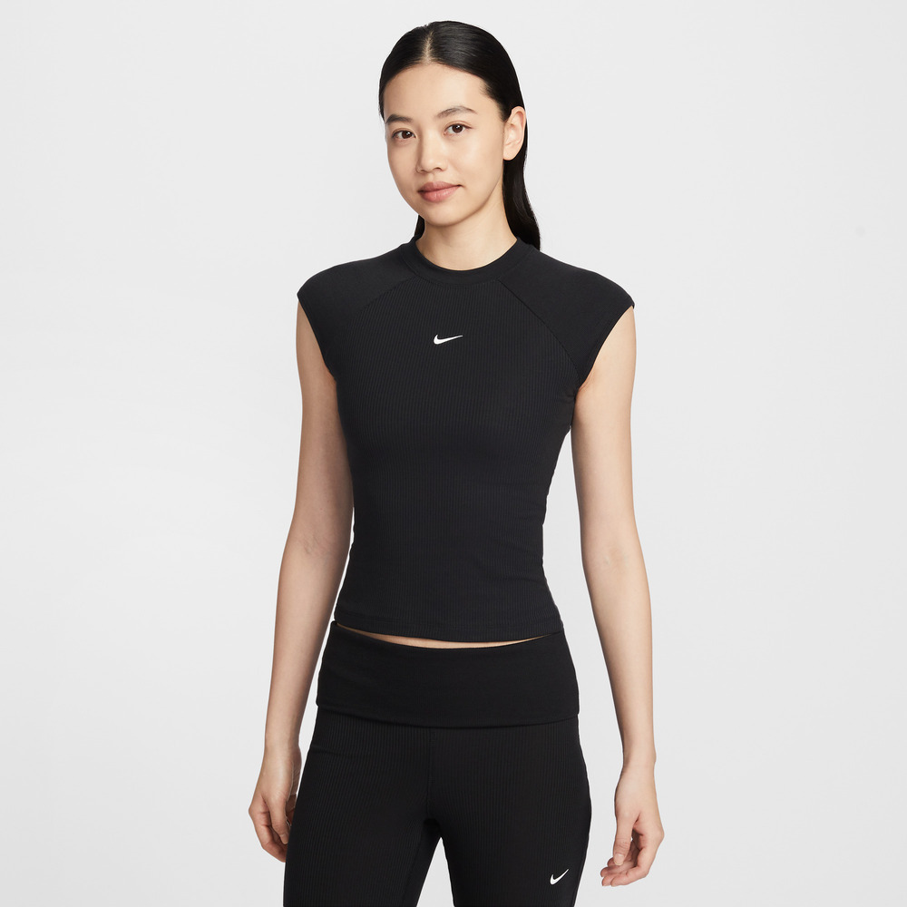 NIKE耐克2026女子AS W NSW CHILL KNIT RIB SS TOP针织无领短TIF0243-010