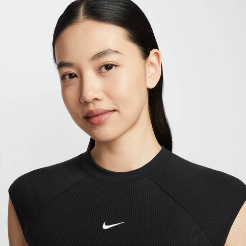 NIKE耐克2026女子AS W NSW CHILL KNIT RIB SS TOP针织无领短TIF0243-010